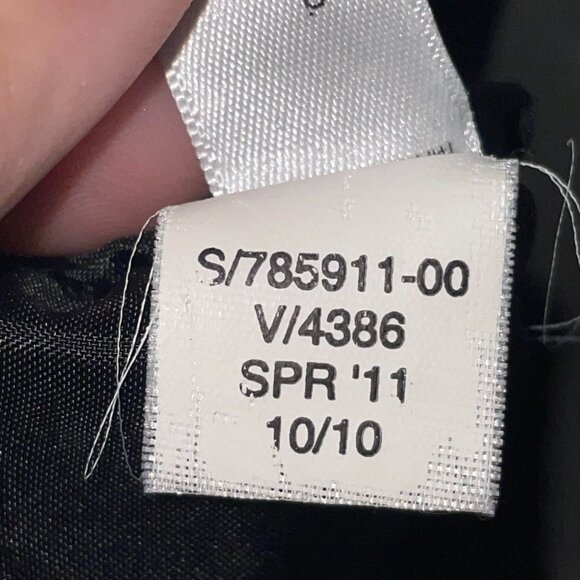 Gap Stretch Black Ruched Ribbon-Trimmed Waist Skirt with Pockets Size 4 - Picture 6 of 10